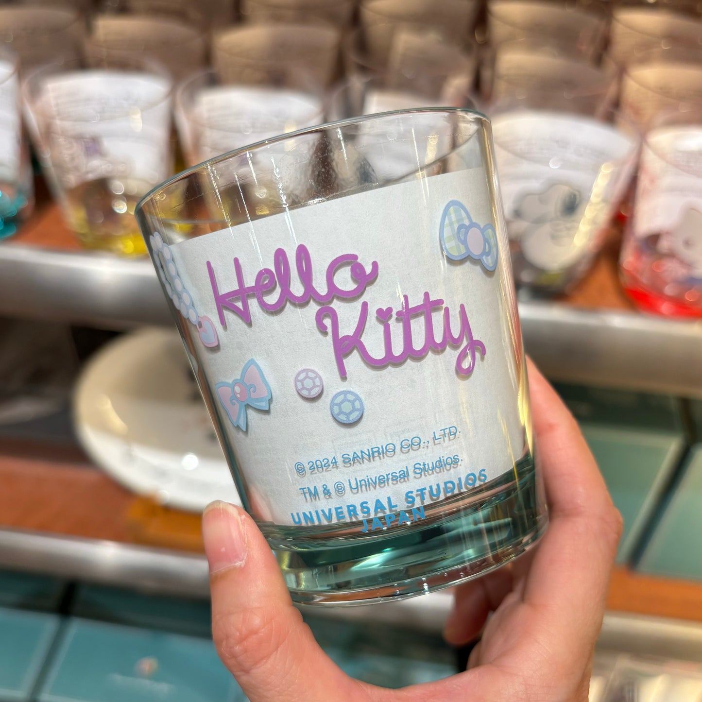 【訂貨】USJ Hello Kitty 膠水杯(粉藍)